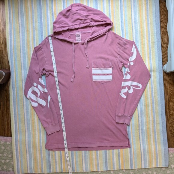 ⭐ Victoria's Secret PINK hooded light-weight tee top XS - Picture 7 of 14